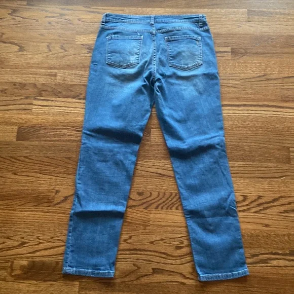 Vintage America Jeans Sz 10 medium wash EC floral inside band very cute! Spring - Picture 4 of 10